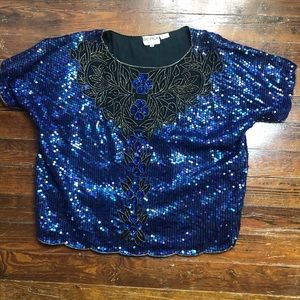 Blue sequined beauty. - 639